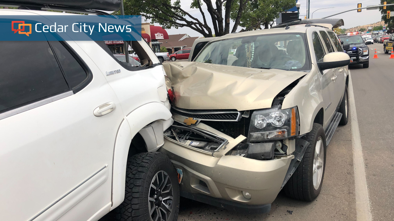 SUV driver says outhouse-carrying truck cut her off, leading to  chain-reaction crash in Cedar City – Cedar City News