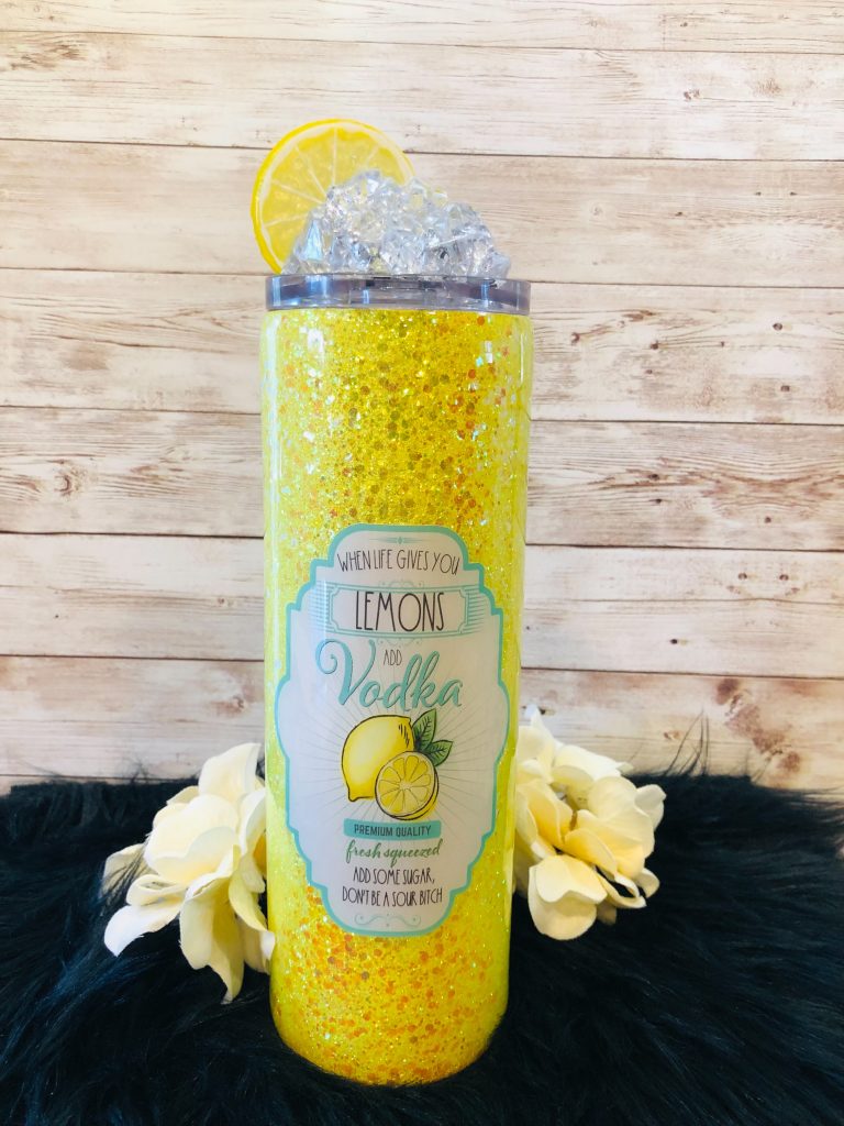 Whimsical: When life gives you lemons Ice Topper Tumbler Tutorial